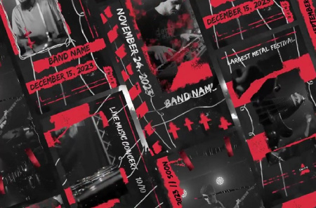 پروژه پریمیر جشنواره استوری اینستاگرام Metal Festival Stories