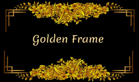 وکتور کادر گل طلایی