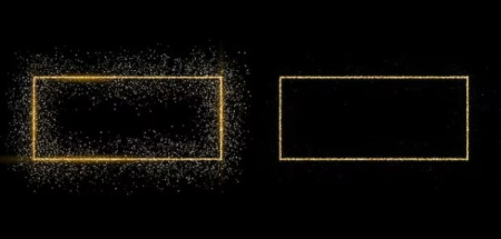 وکتور کادر طلایی مستطیل