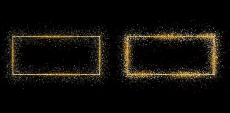 وکتور کادر طلایی لایه باز مستطیلی
