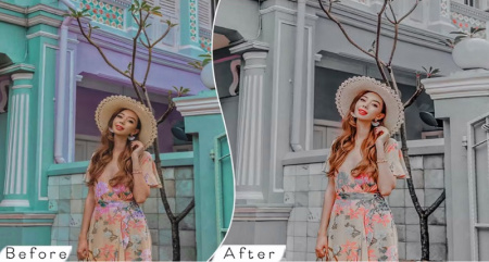 اکشن فتوشاپ تم خاکستری روشن Bright Grey