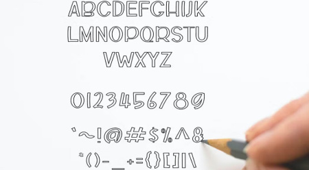 دانلود فونت توخالی Hollow Font