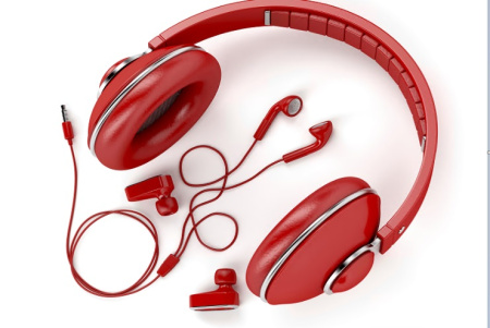 عکس هدفون دخترانه قرمز