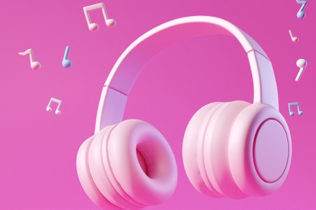 عکس هدفون دخترانه صورتی