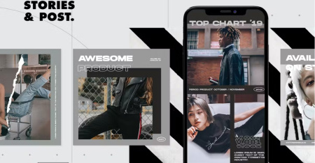قالب آماده پست اینستاگرام لایه باز Instagram Template