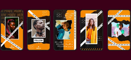 پروژه افتر افکت اینستاگرام با قاب کاغذی Paper Instagram Frame