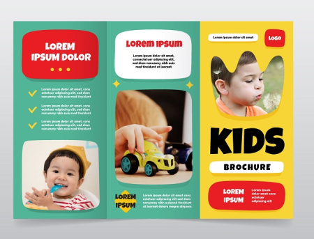 بروشور کودکانه لایه باز kids brochure