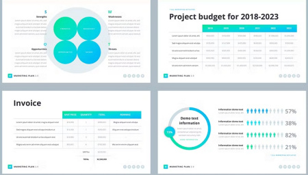دانلود رایگان قالب پاورپوینت بیزینس پلن Marketing Plan