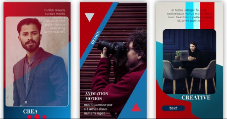 پروژه پریمیر 12 استوری اینستاگرام مدرن Modern Stories Pack