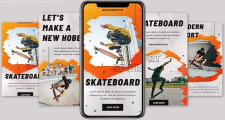 قالب پست و استوری اینستاگرام تبلیغاتی Ollie