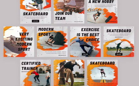 قالب لایه باز پست و استوری اینستاگرام تبلیغاتی Ollie