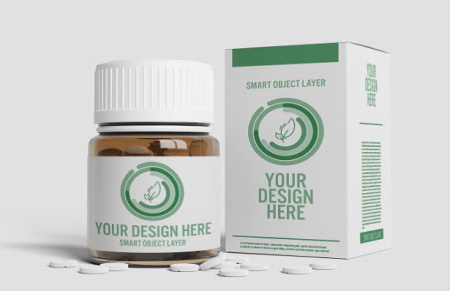 موکاپ دارو، موکاپ لایه باز جعبه دارو و قرص