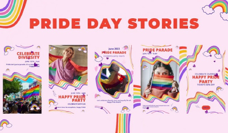 پروژه پریمیر استوری اینستاگرام Pride Day Stories