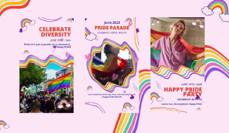 پروژه آماده پریمیر استوری اینستاگرام Pride Day Stories