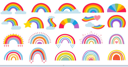 وکتور نقاشی رنگین کمان Rainbow