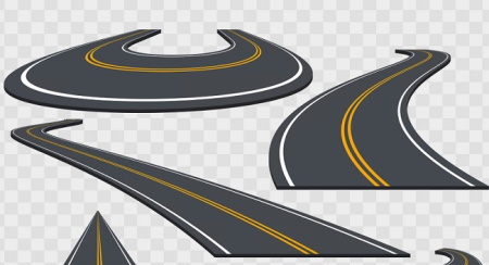 دانلود وکتور جاده لایه باز road set