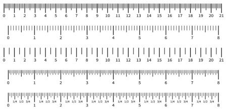 وکتور خط کش rulers set