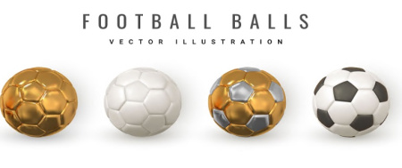 وکتور لایه باز توپ فوتبال soccer balls
