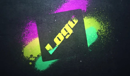 پروژه افتر افکت نمایش لوگو با پاشیدن اسپری Spray Logo