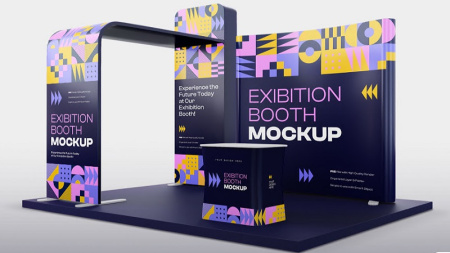 دانلود موکاپ غرفه