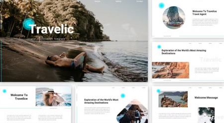 دانلود تم پاورپوینت تور مسافرتی Travelic