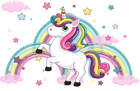 دانلود وکتور رنگین کمان تک شاخ