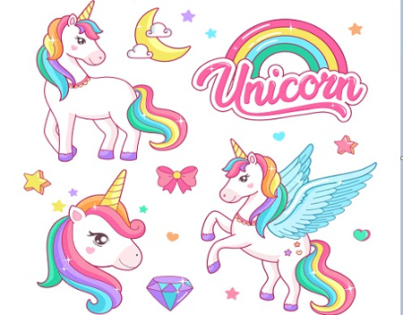 وکتور لایه باز رنگین کمان تک شاخ