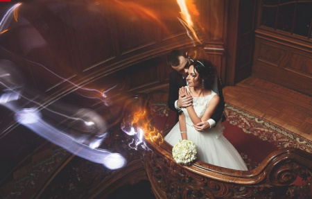 افکت آماده نوری عکس عروسی