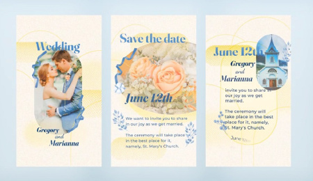 پروژه افتر افکت 6 استوری دعوت نامه عروسی دیجیتال