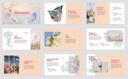 قالب آماده پاورپوینت بهاری Spring Multipurpose