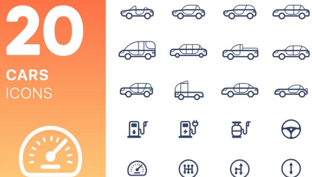دانلود 20 آیکون ماشین Car Icons