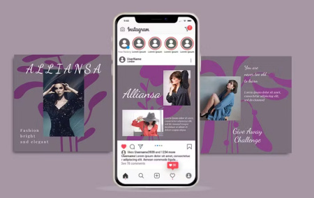 دانلود قالب استوری اینستاگرام مد ALLIANSA