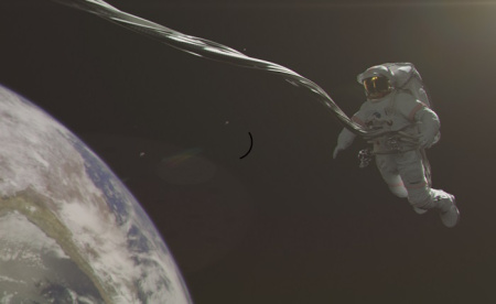 فوتیج فضانورد معلق در فضا Astronaut Floating In Space
