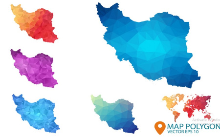 طرح گرافیکی لایه باز نقشه ایران