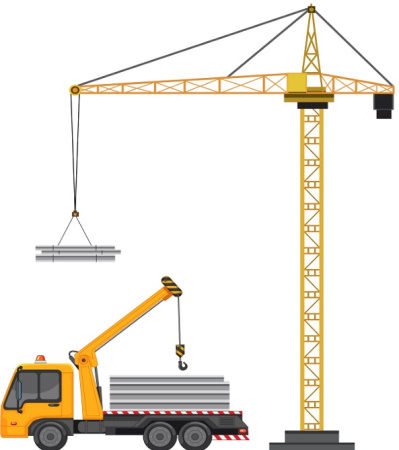 وکتور ماشین جرثقیل