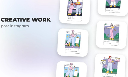 پروژه آماده افتر افکت موشن گرافیک مشاغل برای پست اینستاگرام