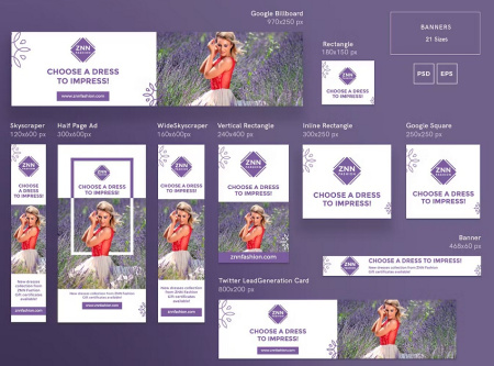 دانلود رایگان 21 بنر و پوستر تبلیغاتی لایه باز فشن