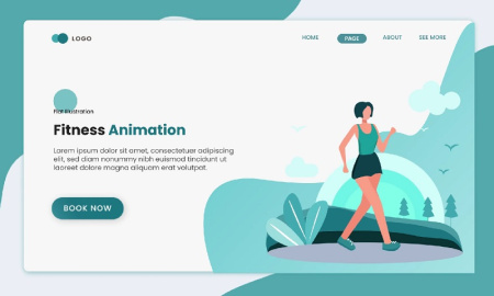 پروژه آماده افتر افکت موشن گرافیک انیمیشن تناسب اندام