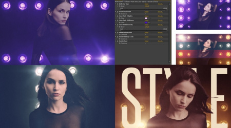 پروژه آماده افتر افکت نمایش عکس و متن توسط نورهای هالوژنی