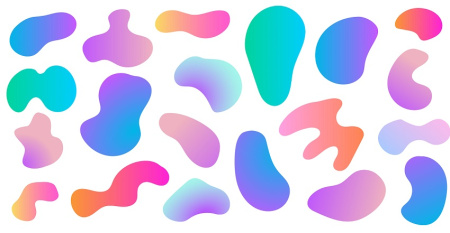 وکتور اشکال مایع با افکت گرادیان Gradient fluid frame