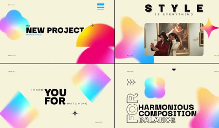 پروژه آماده پریمیر اسلایدهای تایپوگرافی گرادیان