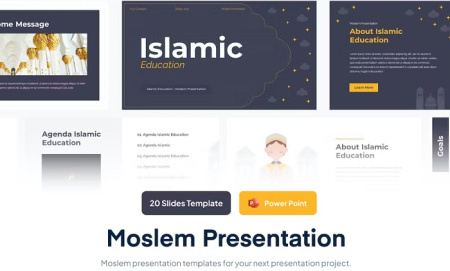 دانلود قالب پاورپوینت دینی Islamic Education