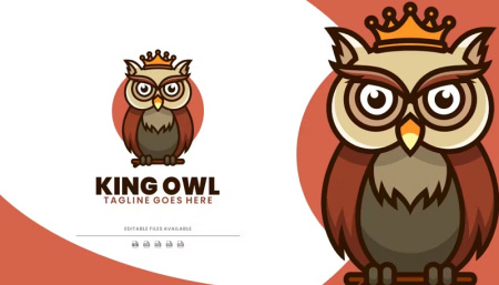دانلود لوگو جغد King Owl Mascot
