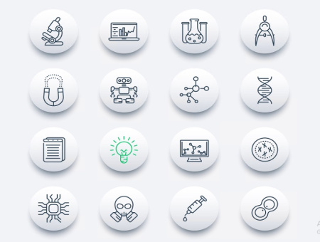 50 آیکون آزمایشگاه laboratory icon