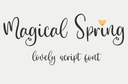 فونت انگلیسی رایگان Magical Spring