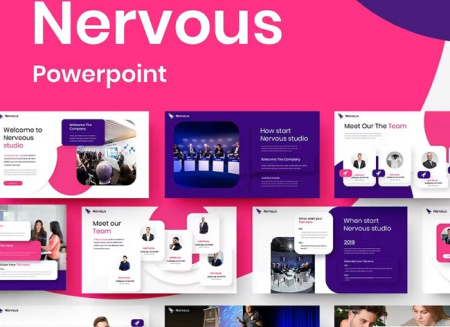 قالب آماده پاورپوینت Nervous