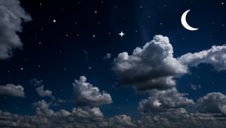 عکس آسمان آبی شب