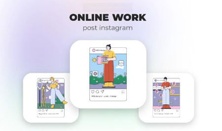 پروژه آماده افتر افکت موشن گرافیک مشاغل آنلاین Online Work