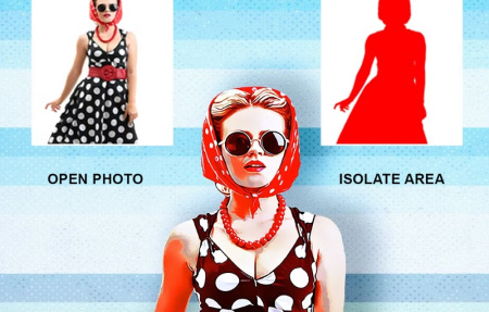 اکشن فتوشاپ پوستر دخترانه به سبک رترو PinUp Retro Effect