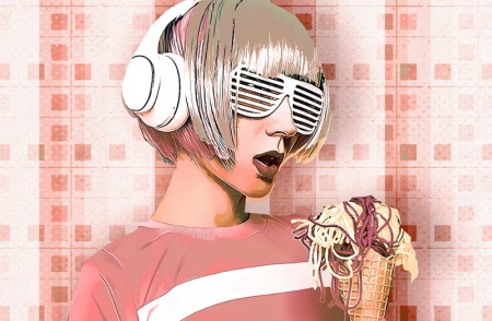 اکشن فتوشاپ پوستر هنری به سبک رترو PinUp Retro Effect